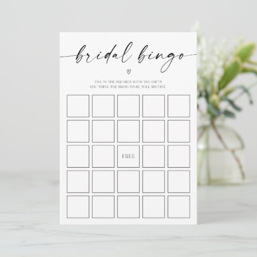 Bridal Bingo Vrijgezellenfeest Programma (Staand voorkant)