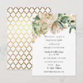 Bridal Birthday Roos Paint Floral Mermaid Kaart (Voorkant / Achterkant)