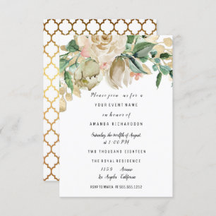 Bridal Birthday Roos Paint Floral Mermaid Kaart