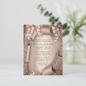 Bridal Birthday SWEET 16e Roos Gold 3D Glitter Kaart (Staand voorkant)