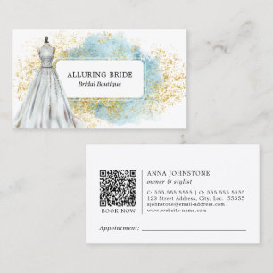 Bridal Boutique Blue Gold QR-code benoeming Visitekaartje