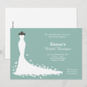 Bridal Boutique - Kies uw achtergrondkleur Kaart (Voorkant / Achterkant)