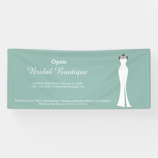 Bridal Boutique - Kies uw achtergrondkleur Spandoek (Horizontaal)