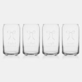 Bridal Bow Simple Bridesmaid Proposal Blikvorm Glas (Achterkant)