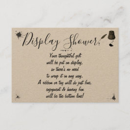 Bridal bruiloft Shower Pen & Inkwell Enclo weergev Informatiekaartje