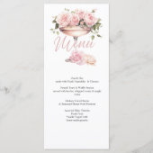 Bridal Brunch, Bridal shower, floral, elegant Menu (Voorkant)