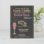 Bridal Brunch en Bubble Vrijgezellenfeest Kaart (Staand voorkant)