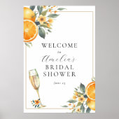 Bridal Brunch Orange Wedding shower Affiche de bie (Devant)