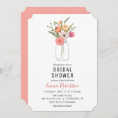 Bridal Brunch Peony Bouquet de douche invitation (Devant / Derrière)
