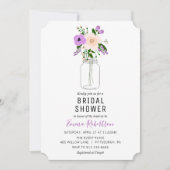 Bridal Brunch Purple Bouquet de douche invitation (Devant)
