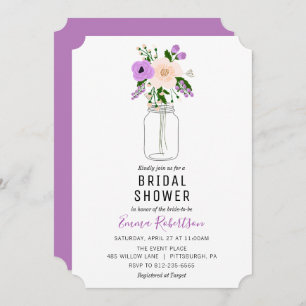 Bridal Brunch Purple Bouquet de douche invitation