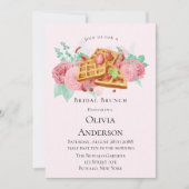 Bridal Brunch Waffles Pink and Mint Kaart (Voorkant)