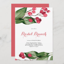 Bridal Brunch Waterverf Berries kerstfeest