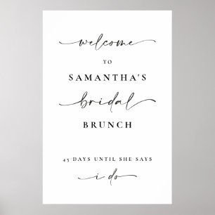 Bridal Brunch welkomstteken Decor Minimale Poster