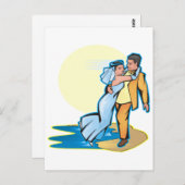 Bridal Coupon Beach Briefkaart (Voorkant / Achterkant)