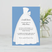 Bridal de Uitnodiging van de Douane {Blauw} (Staand voorkant)