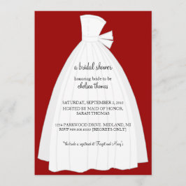 Bridal de Uitnodiging van de Shower {rood}