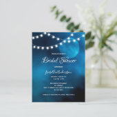 Bridal douche bleu lune lumières cordes invitation (Debout devant)