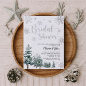 Bridal doucheuitnodiging winterzilverglitter kaart