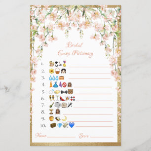 Bridal Emoji Pictionary Kaukasus Game Paper Blad