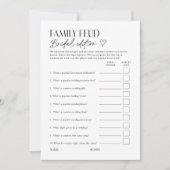 Bridal Feud Popular TV Game Show Trivia Card Kaart (Voorkant)