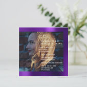 Bridal Foto Afstuderen Birthday Plum Kaart (Staand voorkant)