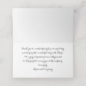 Bridal Gepersonaliseerd Dank u de Lijst van de Par (Binnenkant ongevouwen)