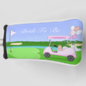 Bridal Golf Cart Bruid te zijn Golfheadcover (Voorkant)