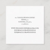 Bridal Gown Boutique Vierkante Visitekaartje (Achterkant)