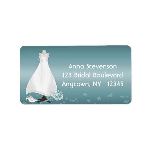 Bridal Gown Turquoise Étiquette (Devant)
