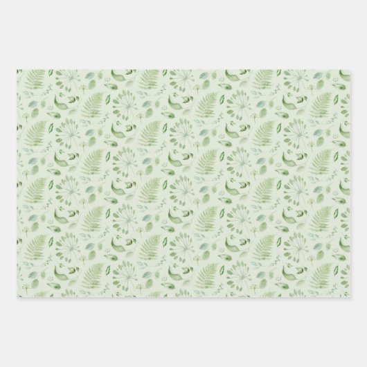 Bridal Green Feuilles et Ferns (Devant)