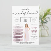 Bridal Kaart van Honor Info (Staand voorkant)