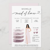 Bridal Kaart van Honor Info (Voorkant / Achterkant)