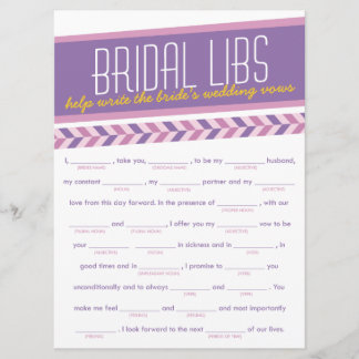 Bridal-libs Bachelorette Party-gamekaart (paars) Kaart