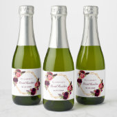 Bridal Luncheon florale geometrische witte bogung Sparkling Wijnetiket (Flessen)
