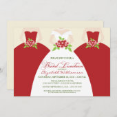 Bridal Luncheon Invite (rood) Kaart (Voorkant / Achterkant)