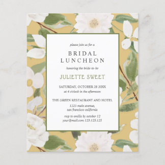 Bridal Luncheon | Witte bloemen bladeren geel