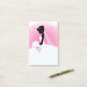 Bridal Mrs Right Pink bride silhouette Post-it® Notes (Op bureau)