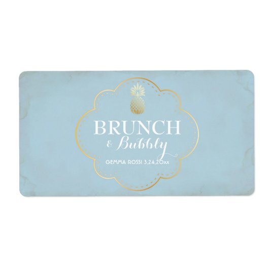 Bridal of Baby shower Mini Champagne Label (Voorkant)