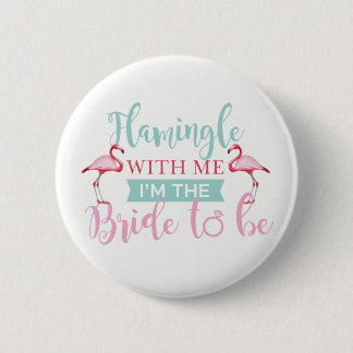 Bridal Party AlohaTeam Bride Flamingle Badges Ronde Button 5,7 Cm