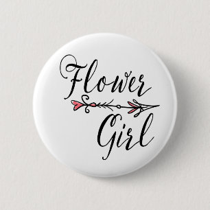 Bridal Party Bloemenmeisje Bride Tribe Arrow Ronde Button 5,7 Cm
