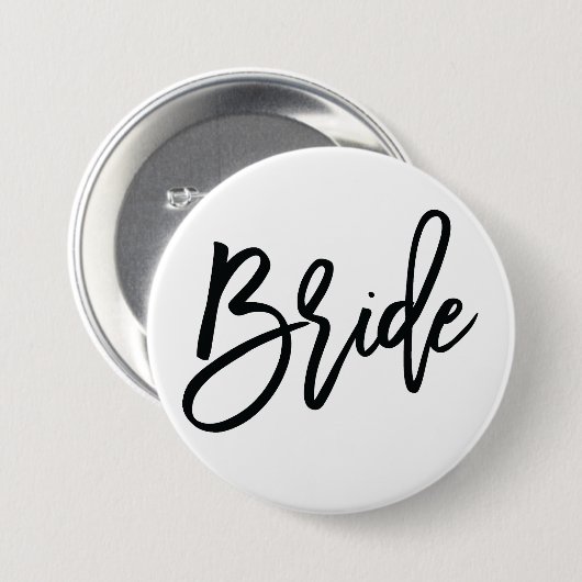 Bridal Party BRIDE Button / Pin (Voorkant /achterkant)
