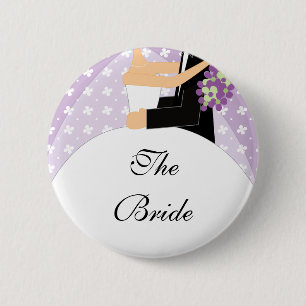 Bridal Party Bride to be Button / Pin Floral