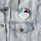 Bridal Party Bridesmaid Button / Pin (In situ)