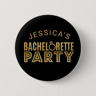 Bridal Party Gold Bachelorette Party Badges Pin Ronde Button 5,7 Cm