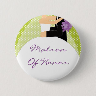 Bridal Party Matron of Honor Button / Pin