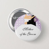 Bridal Party Moeder van de Bride Button / Pin (Voorkant /achterkant)