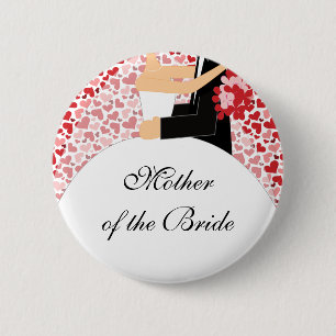 Bridal Party Moeder van de Bride Button / Pin