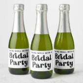 Bridal Party Mousserende Wijn Label Sparkling Wijnetiket (Flessen)