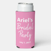 Bridal Party - Pink & White - Weddenschap (Seltzer Achterkant)